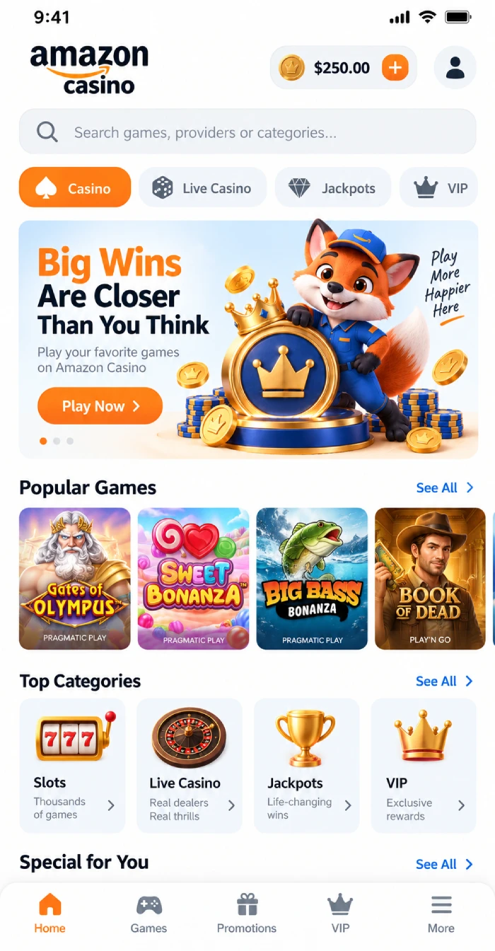 Amazon Casino App and Browser Access